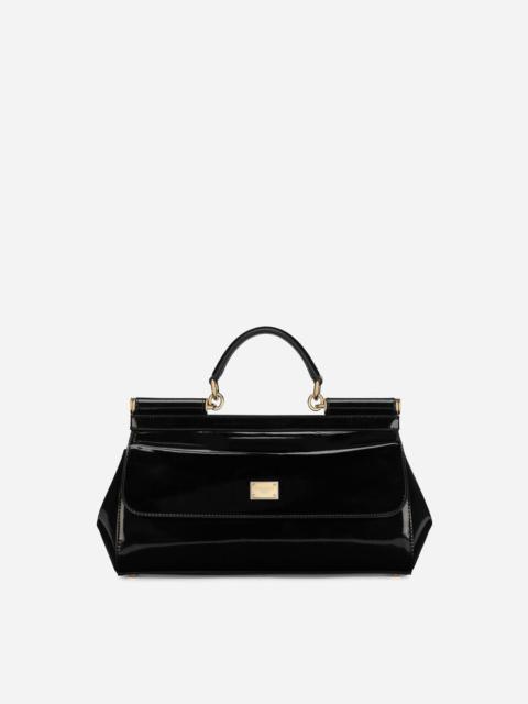 Medium Sicily bag in polished calfskin