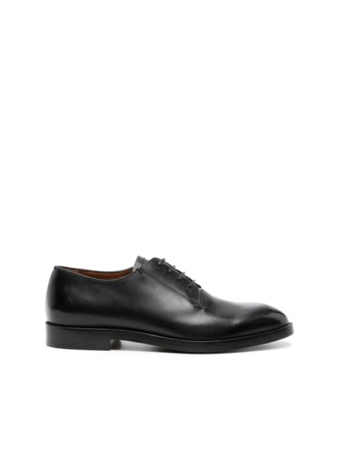 almond-toe leather Derby shoes