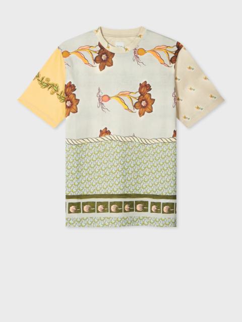 Blue and Yellow Multi Textile Mix-Up T-Shirt