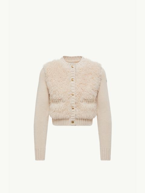 Padded Wool & Teddy Cardigan