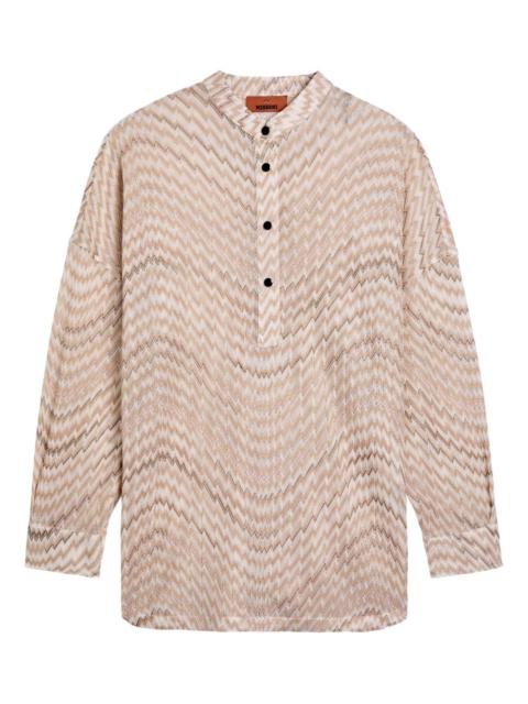 zig-zag buttoned blouse