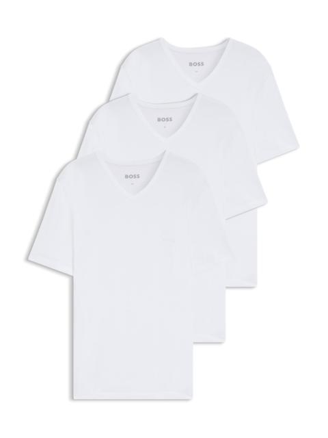 THREE-PACK OF V-NECK T-SHIRTS IN COTTON JERSEY