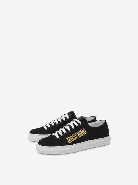 Moschino CANVAS SNEAKERS WITH METAL LOGO | REVERSIBLE