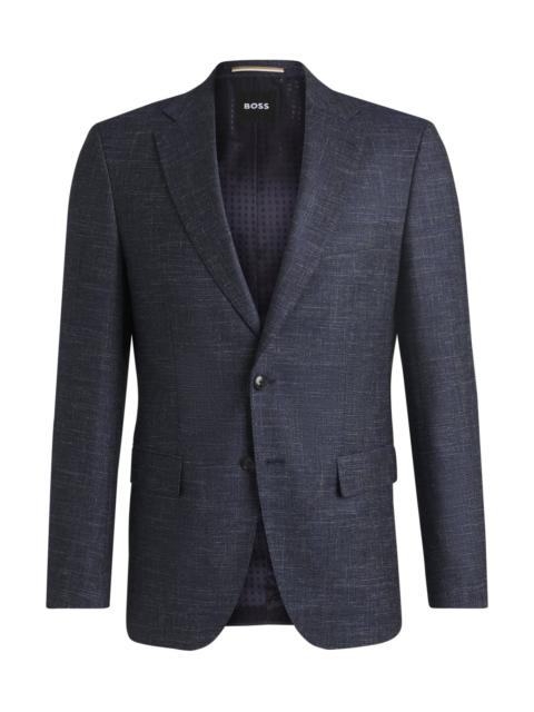 SLIM-FIT SUIT JACKET IN PATTERNED STRETCH FABRIC
