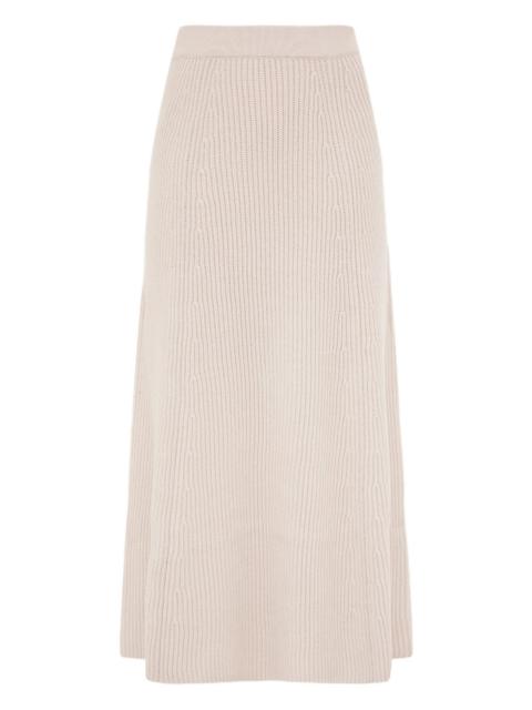 ILLUSTRATION PANELED RIB SKIRT