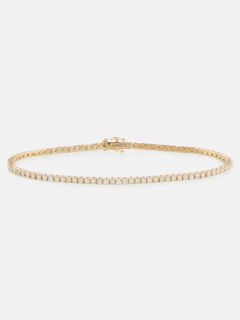 14kt gold tennis bracelet with diamonds