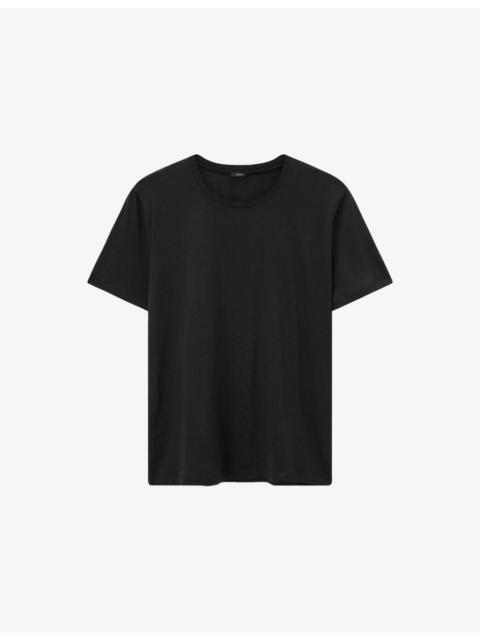 Round-Neck Regular-Fit Cotton and Silk-Blend T-Shirt