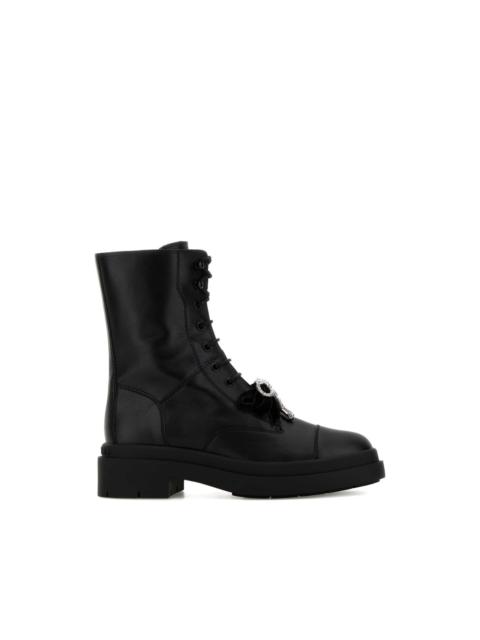 Averi bow leather boots
