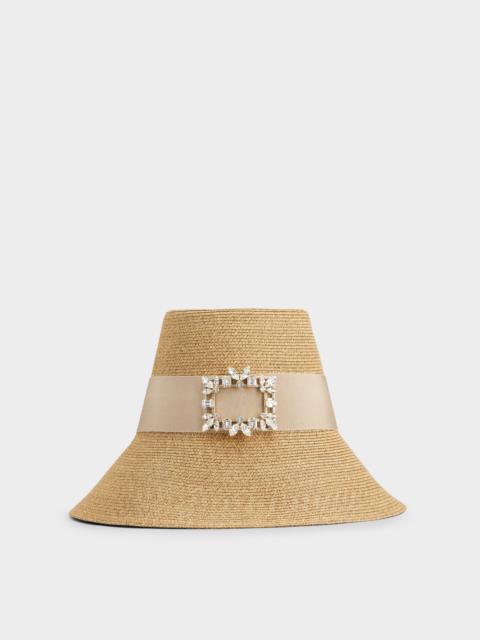 Broche Vivier Hat in raffia