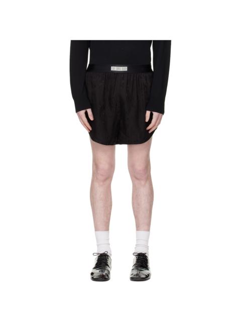 Black Jacquard Shorts