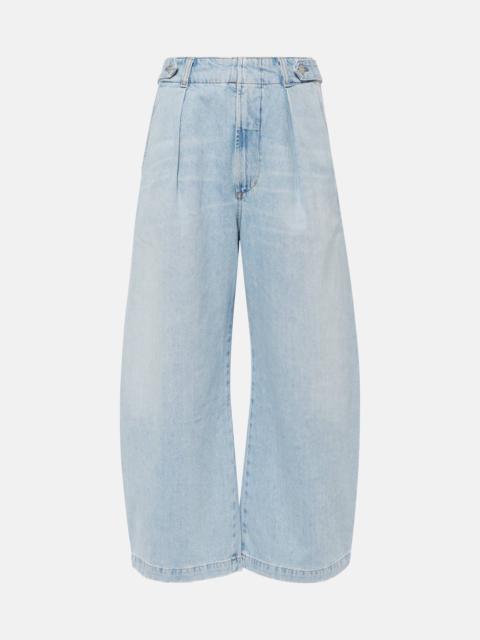 Payton high-rise twill wide-leg pants