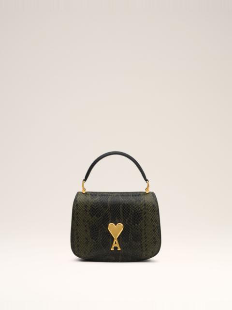 GREEN LEATHER TOP HANDLE PARIS PARIS BAG