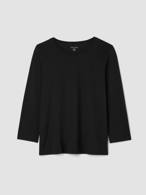 Organic Pima Cotton Jersey 3/4-Sleeve Tee