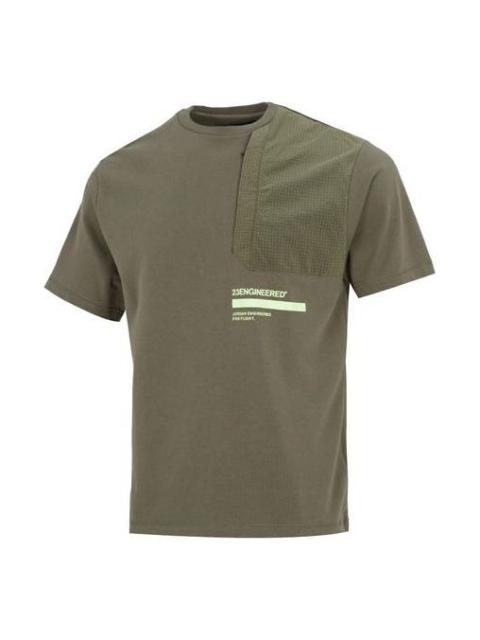 Men's Air Jordan 23 Engineered Athleisure Casual Sports Military T-Shirt 'Green' DM3216-222