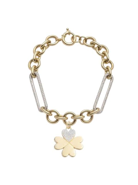 Clover Mixed Diamond Clip Bracelet