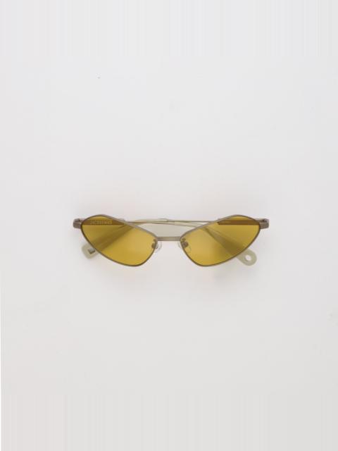 Bambino Angular Sunglasses in Metal Matt Putty