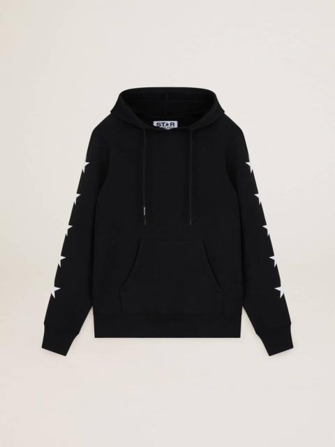 Black Alighiero Star Collection sweatshirt with contrasting white stars