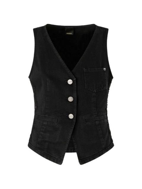 buttoned pocket waistcoat