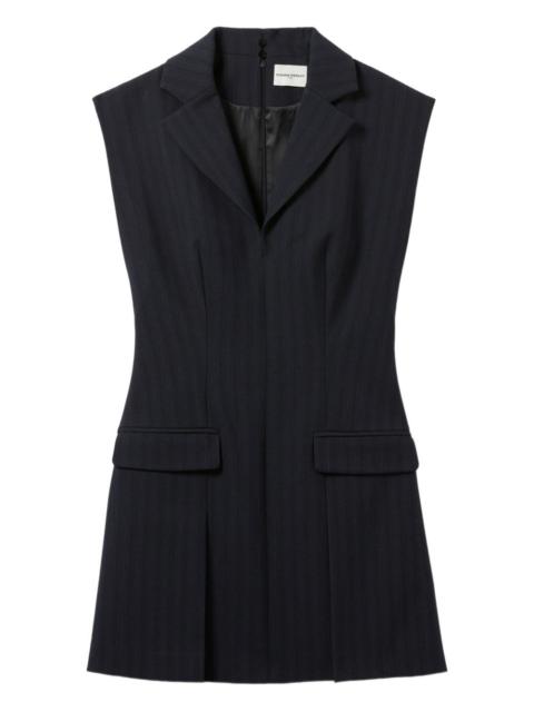 pinstripe sleeveless dress