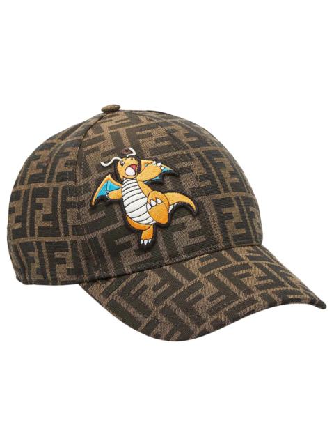 Fendi x FRGMT x Pokemon FF Fabric Baseball Cap Hat Brown