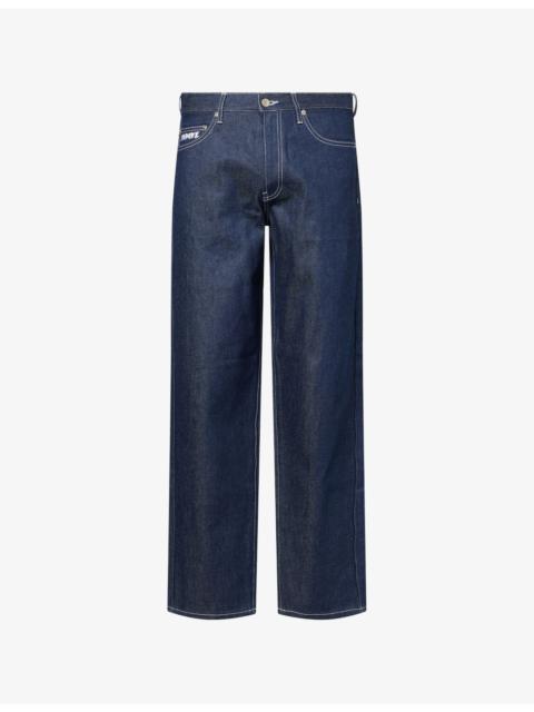 Raw Straight-Leg Denim Jeans