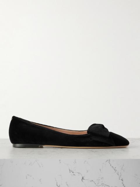 Bowow Cutout Velvet Ballet Flats