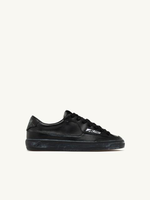 WINDSCAPE LOW SUPER VINTAGE SNEAKERS IN BLACK LEATHER