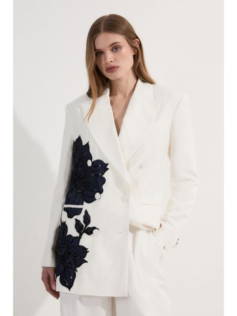Premium Summer Embellished Applique Tailored Jacket