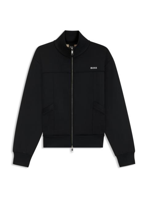 ZIP-UP SWEATSHIRT WITH CONTRAST LOGO