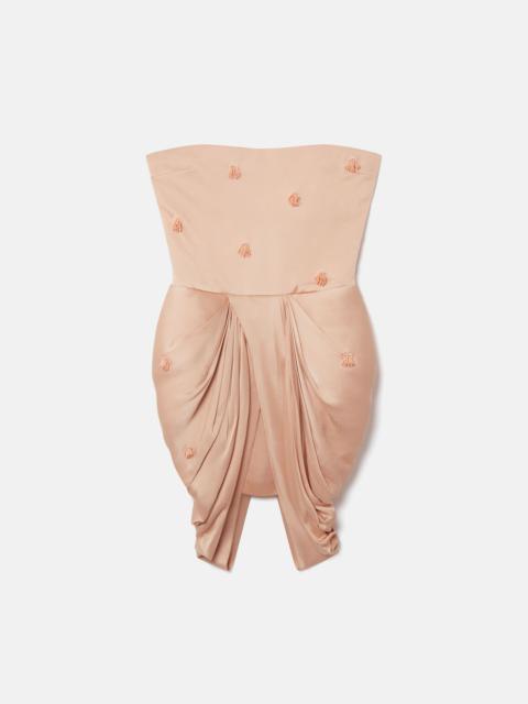 Sleeveless Bead-Embellished Mini Dress