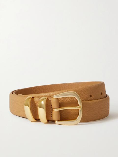 Textured-leather Waist Belt