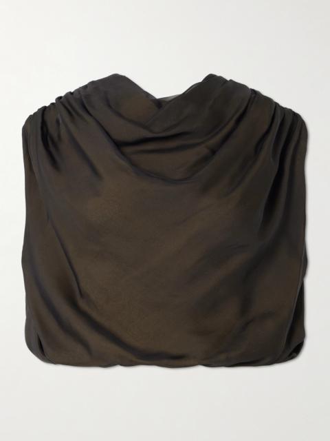 Naia Draped Silk-voile Top