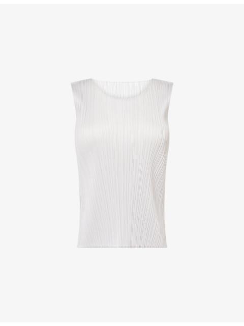Slim-Fit Sleeveless Knitted Top