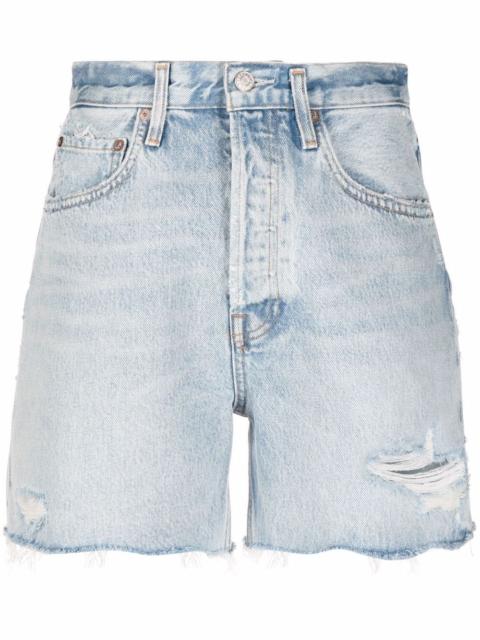 distressed denim shorts