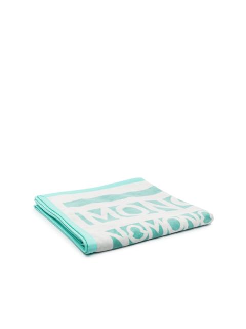 logo-jacquard beach towel