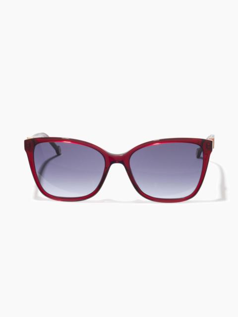 Rectangular Sunglasses With Checkerboard Detail
