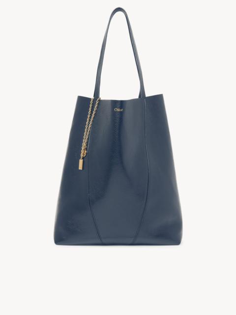 LARGE CHLOÉ SPIN TOTE BAG IN GRAINED LEATHER