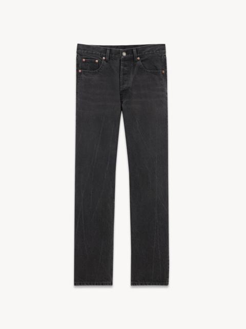 LOOSE-FIT JEANS IN USED BLACK DENIM