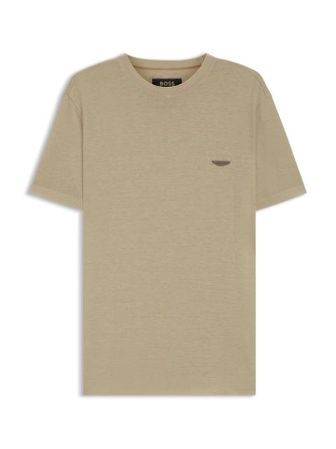 BOSS X ASTON MARTIN T-SHIRT WITH NUBUCK LOGO