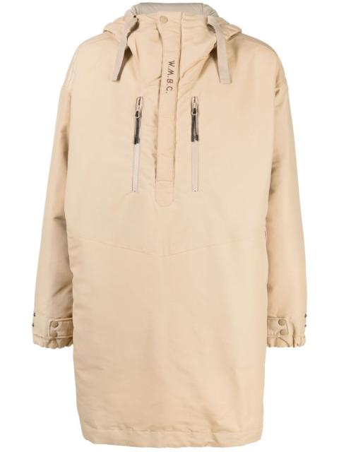 half zip-up padded coat