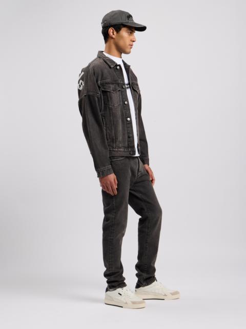 BLACK LOGO DENIM JACKET