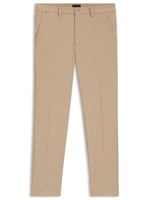 SLIM-FIT TROUSERS IN MELANGE STRETCH FABRIC