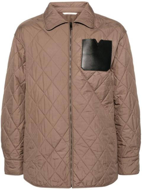 diamond-quilted jacket