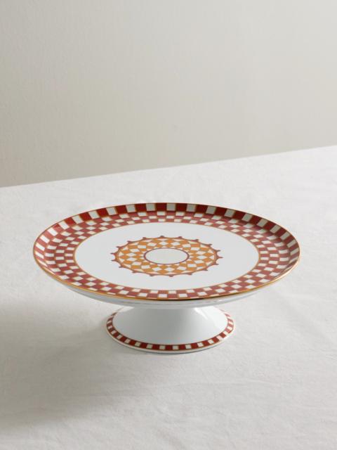 Gold-plated Porcelain Cake Stand
