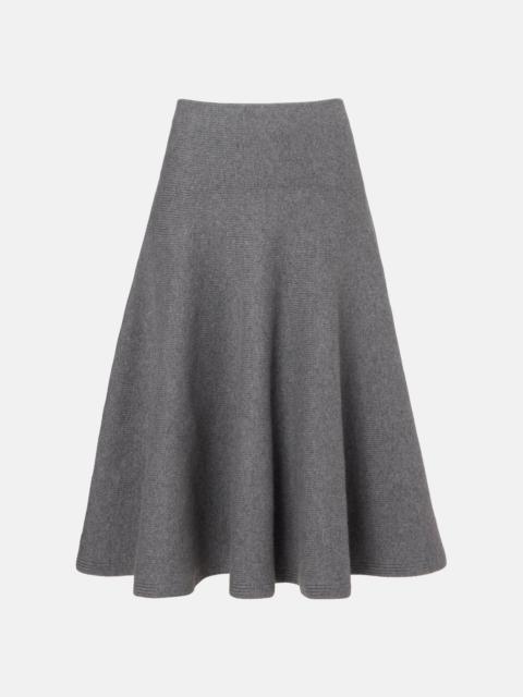 Cashmere-blend midi skirt