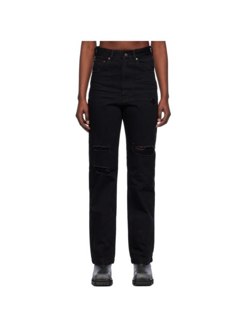 Black Distressed Jeans