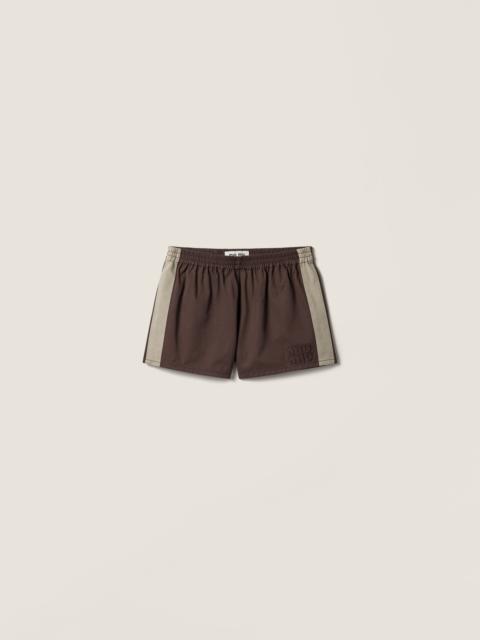 Washed twill shorts