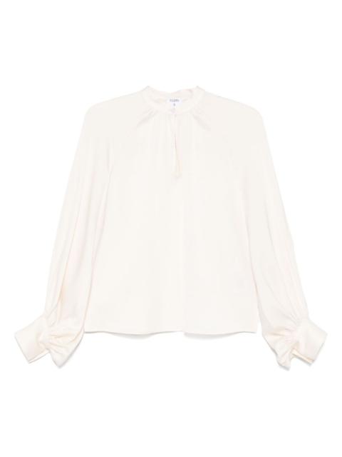 band-collar blouse