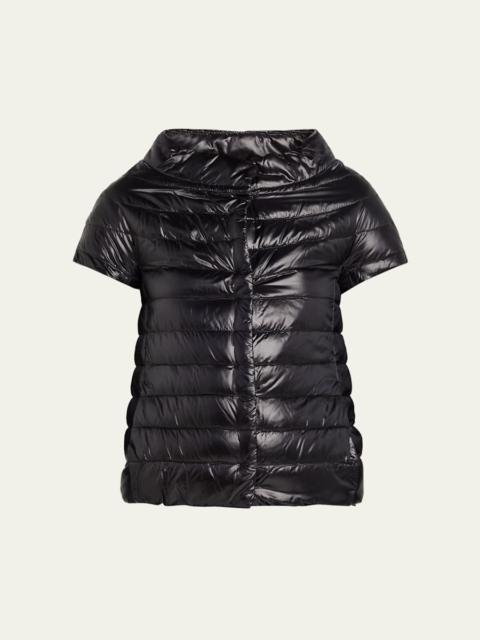 Emilia Water-Resistant Ultralight Nylon Puffer Cape