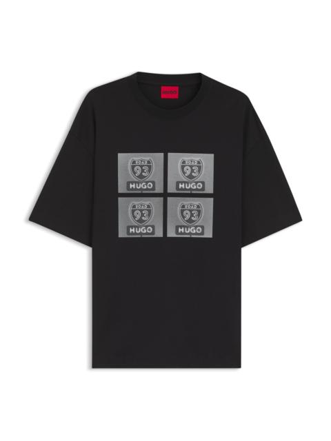 COTTON-JERSEY T-SHIRT WITH BIKER-INSPIRED ARTWORK